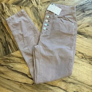 NEW Free People Sun Chaser Corduroy Skinny Jeans in Lavender, Sample